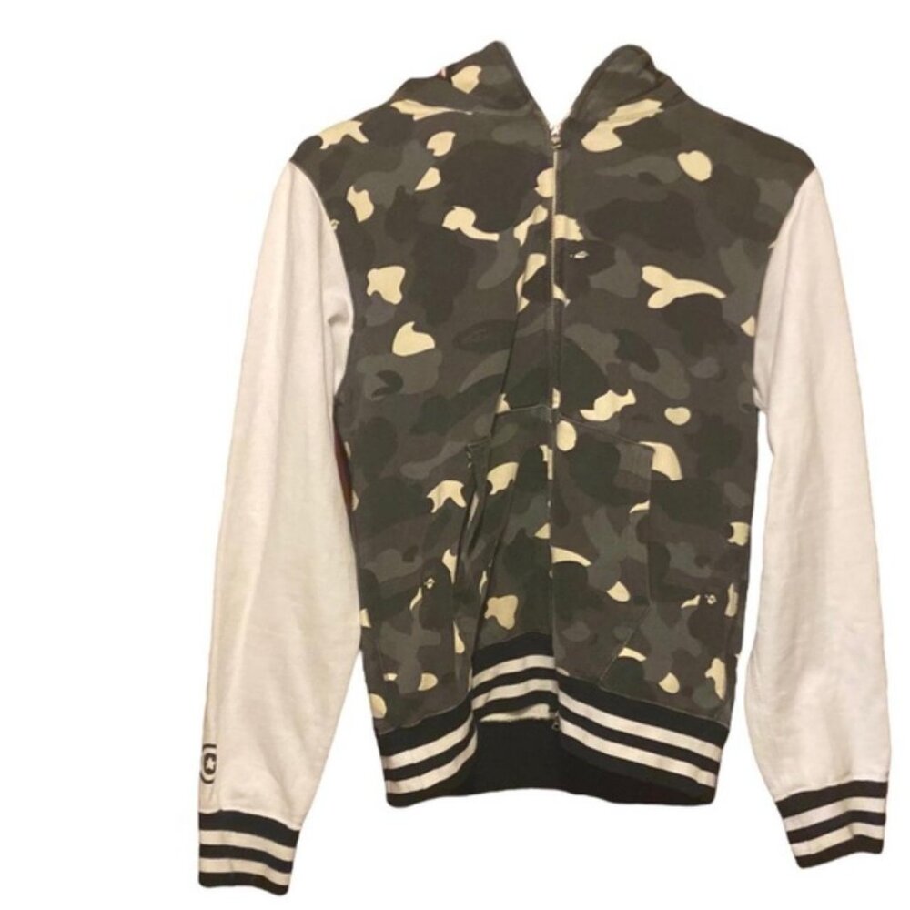 BAPE Glow in the Dark city camo Shark full zip hoodie - Picture 2 of 8